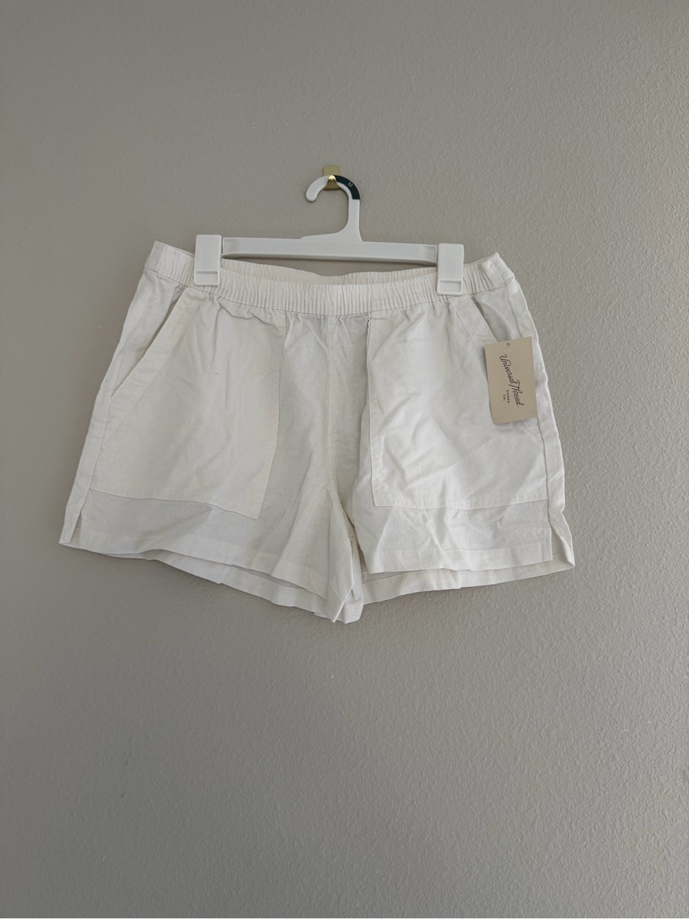 Target Women's Cream Elastic-Waist Athletic Shorts